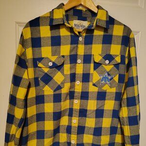 Rare 2017 Seattle Mariners Embroidered Flannel Night 40th Anniversary Shirt L